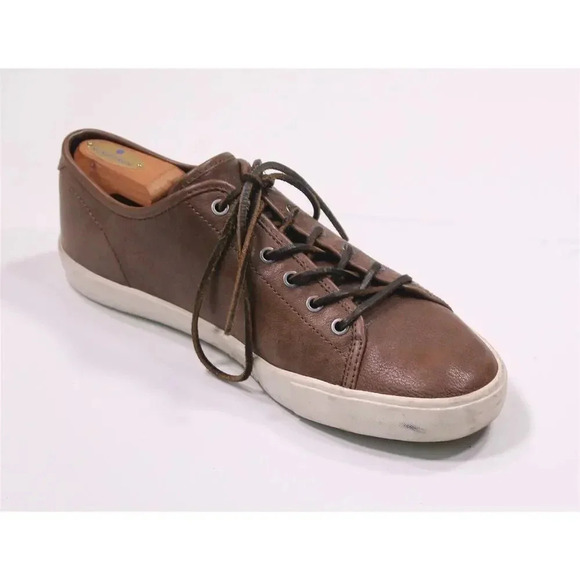 Frye Brown Low Top Grain Leather Sneakers Men's US 11.5 - Picture 7 of 11